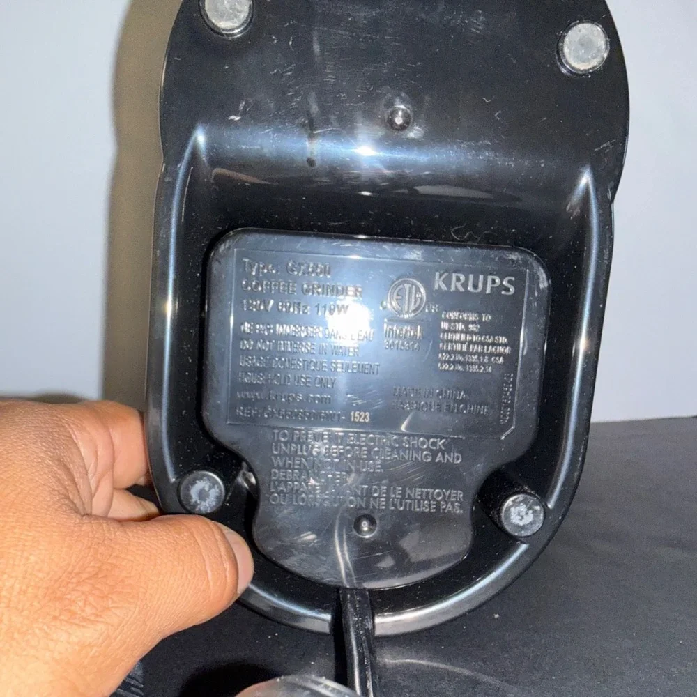Krups GX5000 Burr Coffee Grinder Motor Base Only OEM Tested Black